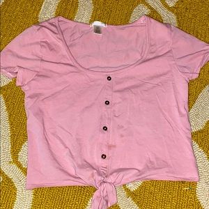 pink crop top